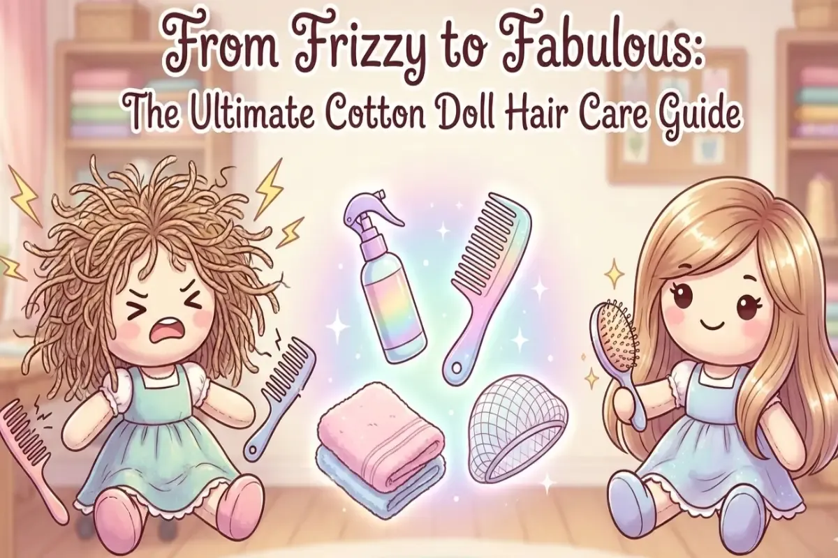 Doll hair care tools and brushing techniques